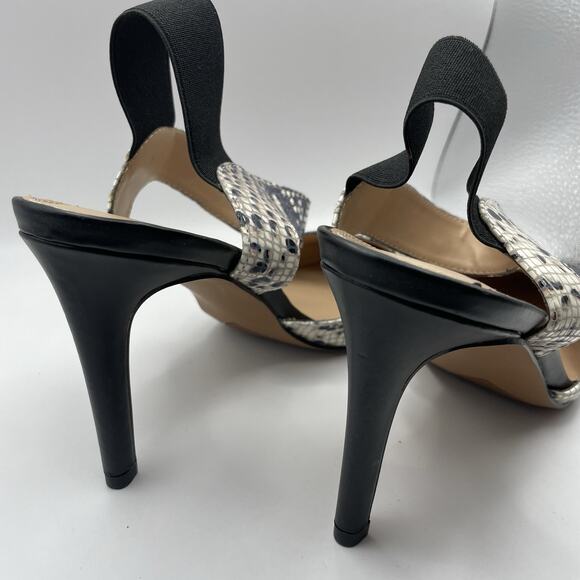 Franco Sarto Size 9.5 LIMA High Heels Leather Pointed Toe Snakeskin Print Pumps - Picture 3 of 6